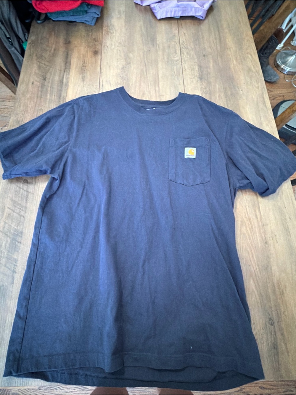 Carhartt Men's Navy Short-Sleeve Pocket Tee